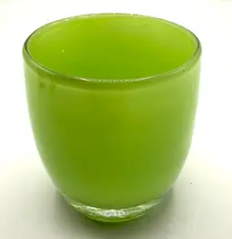 Green GLASSY BABY Vintage Votive Holder, 3 1/2 Inch Tall, Collectible