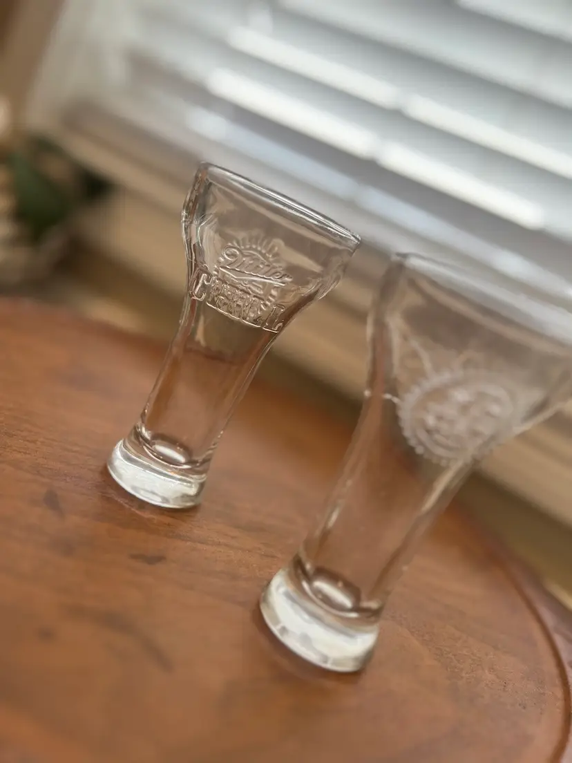 Collectible mini Miller chill glasses,  Set If 2 mini Pilsner’s