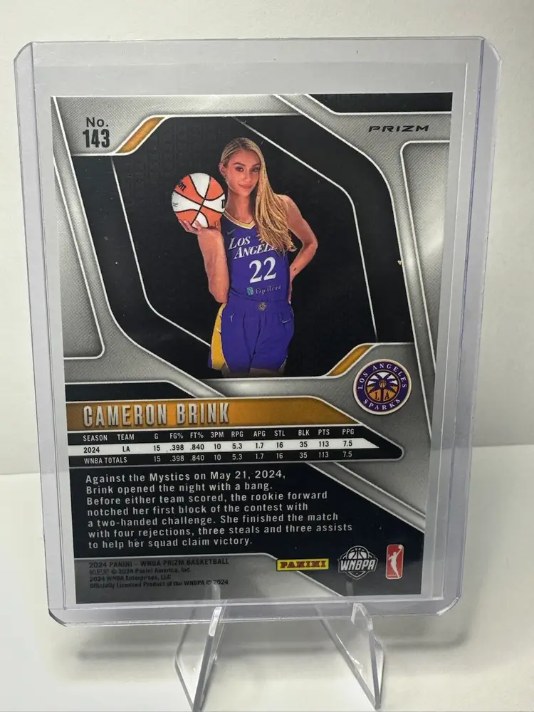 2024Panini Prizm CAMERON BRINK Cracked Ice #143 (Rc) LA Sparks. WNBA.