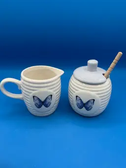 Butterfly Creamer And Honey Pot By The English Tableware Company