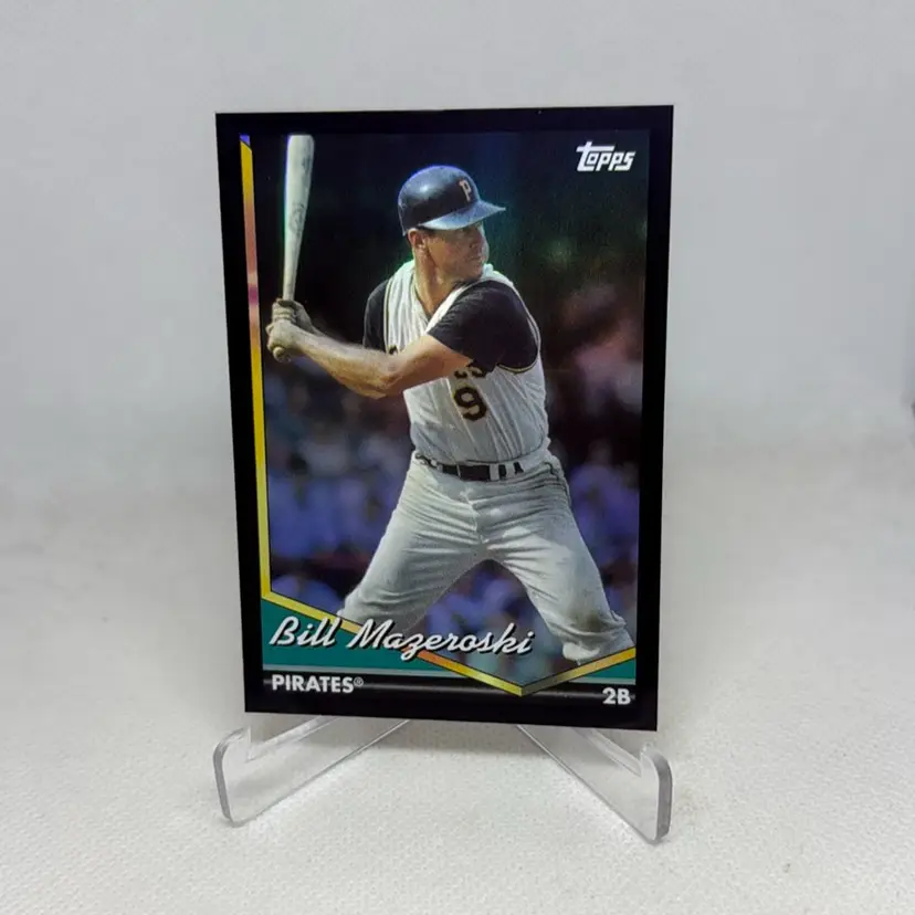 2024 Topps Archives Black Foil Parallel #298 Bill Mazeroski – Pittsburgh Pirates