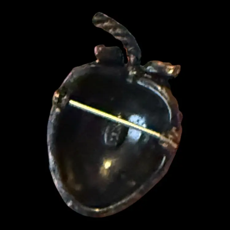 Weiss Rhinestone Strawberry Brooch 1.25”