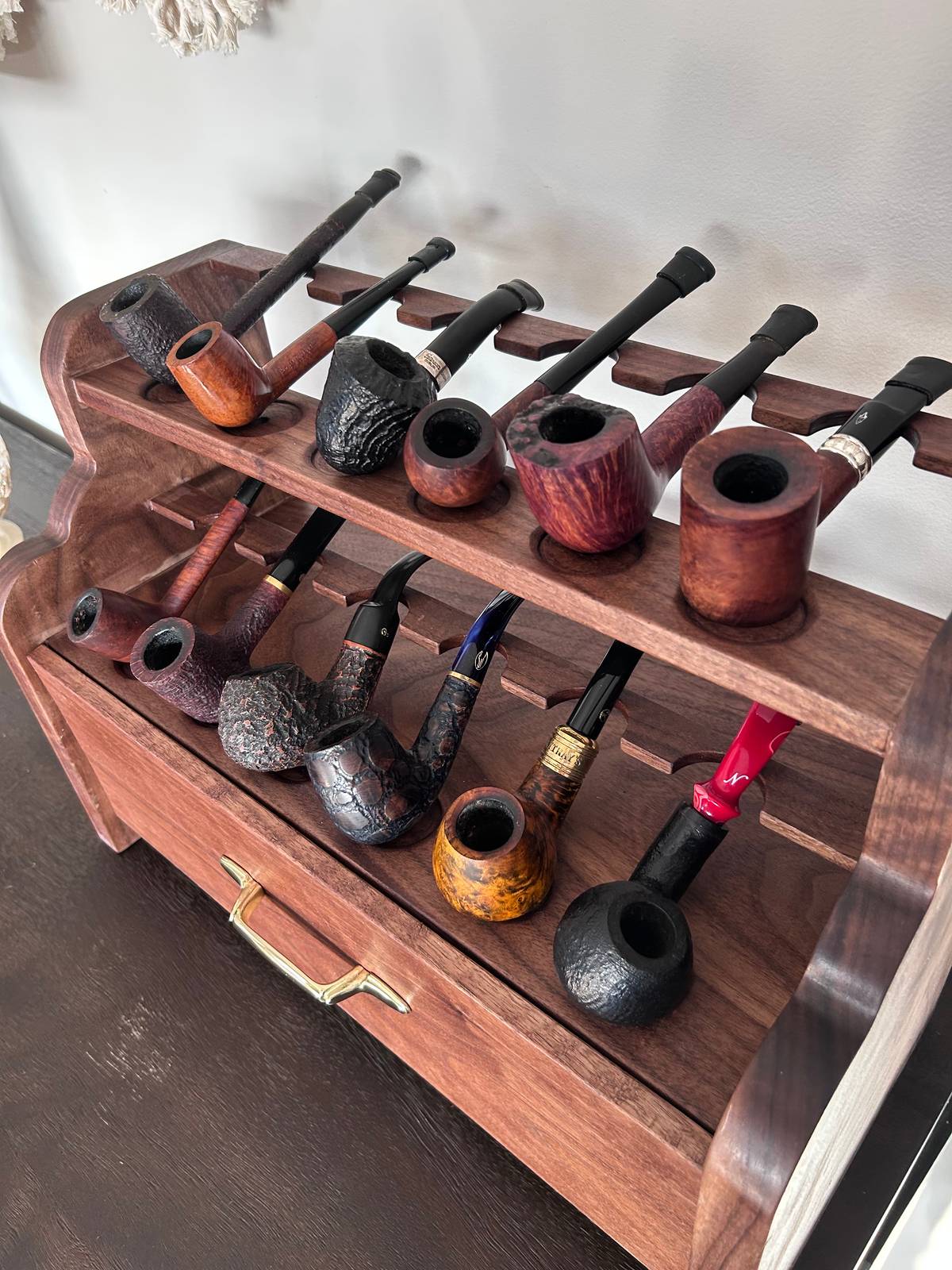 pipe tobacco tray Makerbook · Tobacco Pipe holder With Sectioned Drawer pipe tobacco tray Makerbook · Tobacco Pipe holder With Sectioned Drawer