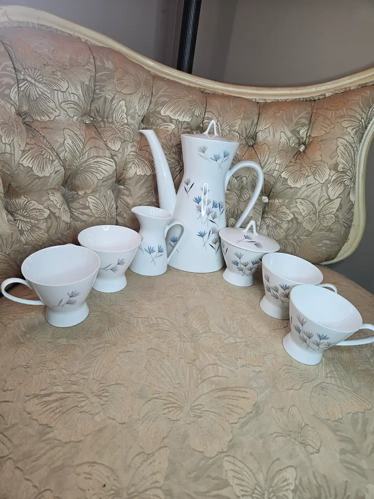 Vintage Rosenthal Porcelain 9 Piece Tea Set Blütenspiel Pattern Germany