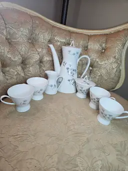 Vintage Rosenthal Porcelain 9 Piece Tea Set Blütenspiel Pattern Germany