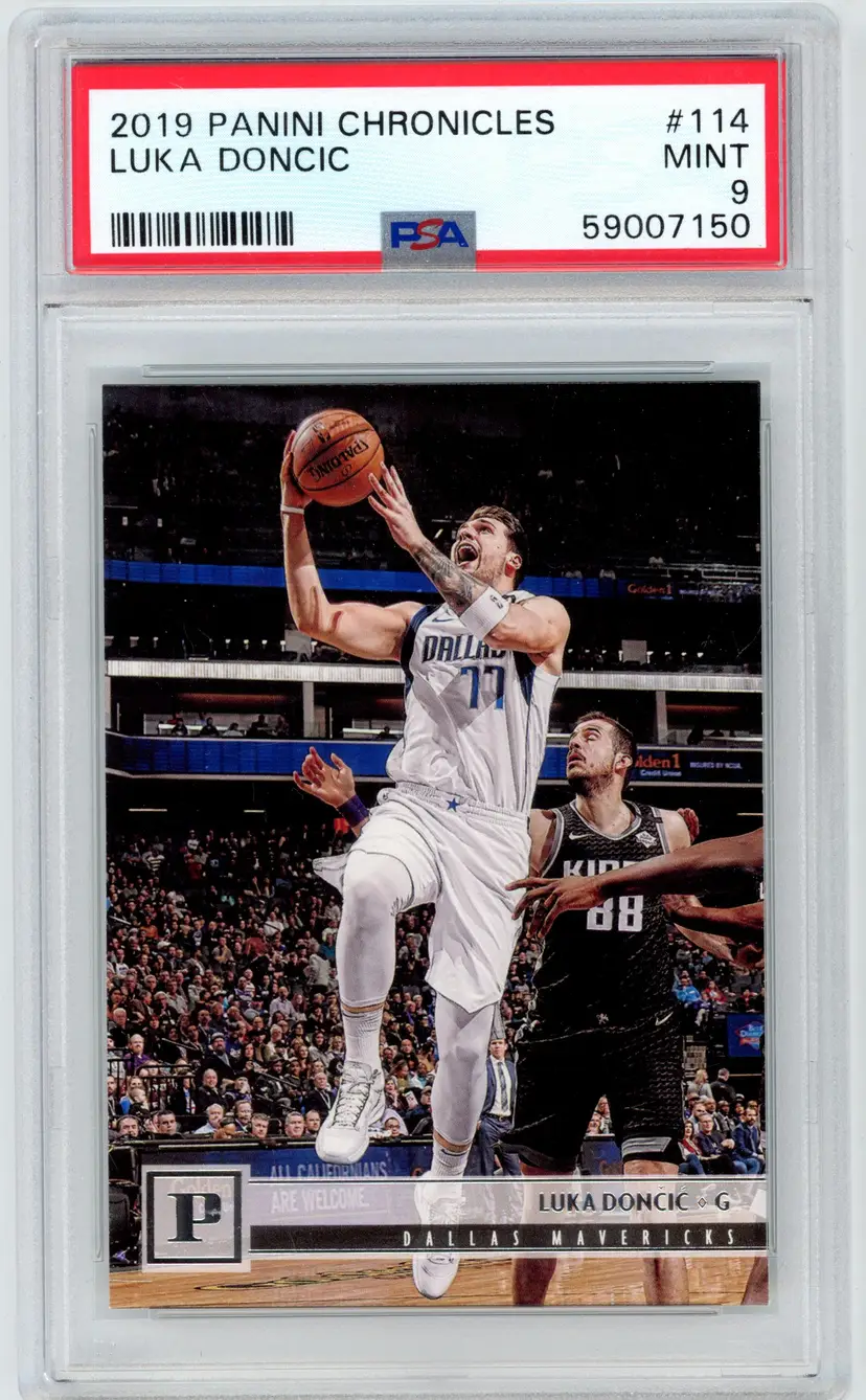 2019 Panini Chronicles LUKA DONCIC #114 MAVERICKS LAKERS PSA 9 MINT