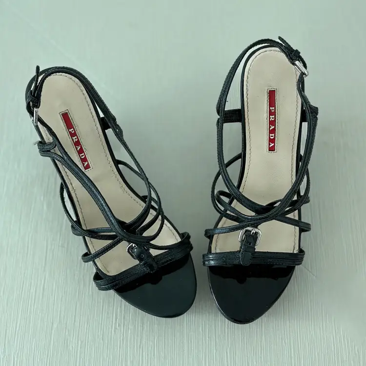Y2K Prada wedge sandals size 37