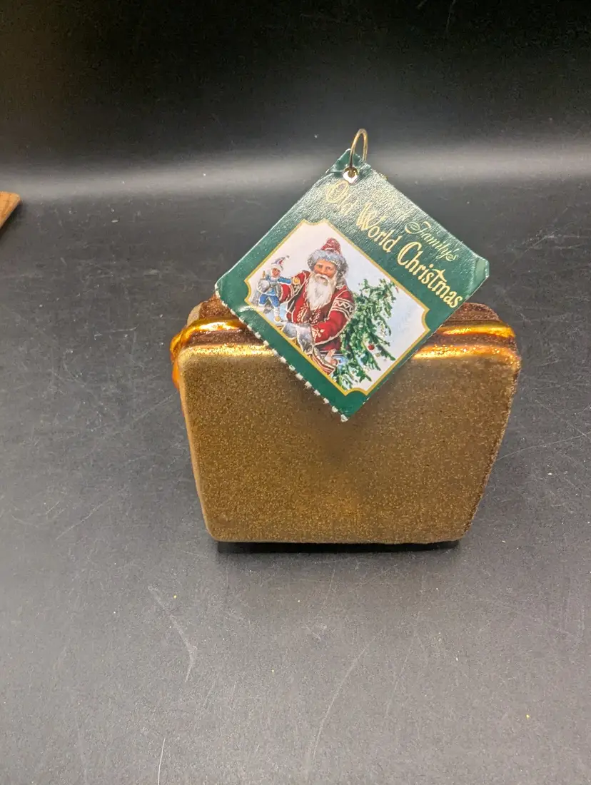 Vintage Old World Grilled Cheese Sandwiches Ornament With Tag.