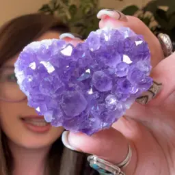 Amethyst Cluster Heart 16a