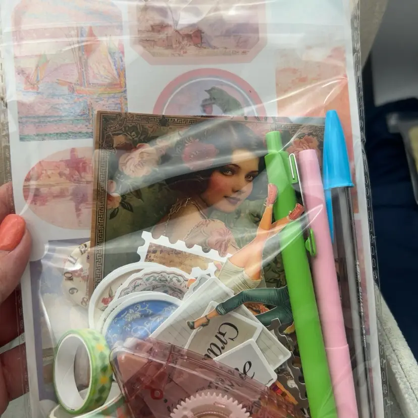 Inspirational Fashion Junk Journal Variety Pack | Ephemera, Stickers, Washi Tape & Pens