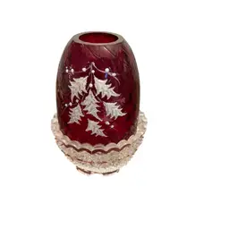 Fenton Ruby Red Glass Fairy Lamp