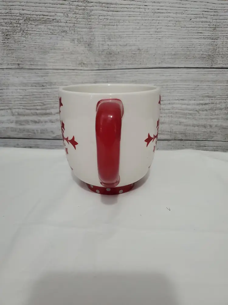Cracker Barrel Snowflake Mug with Snowman Spoon Christmas Holiday Gift