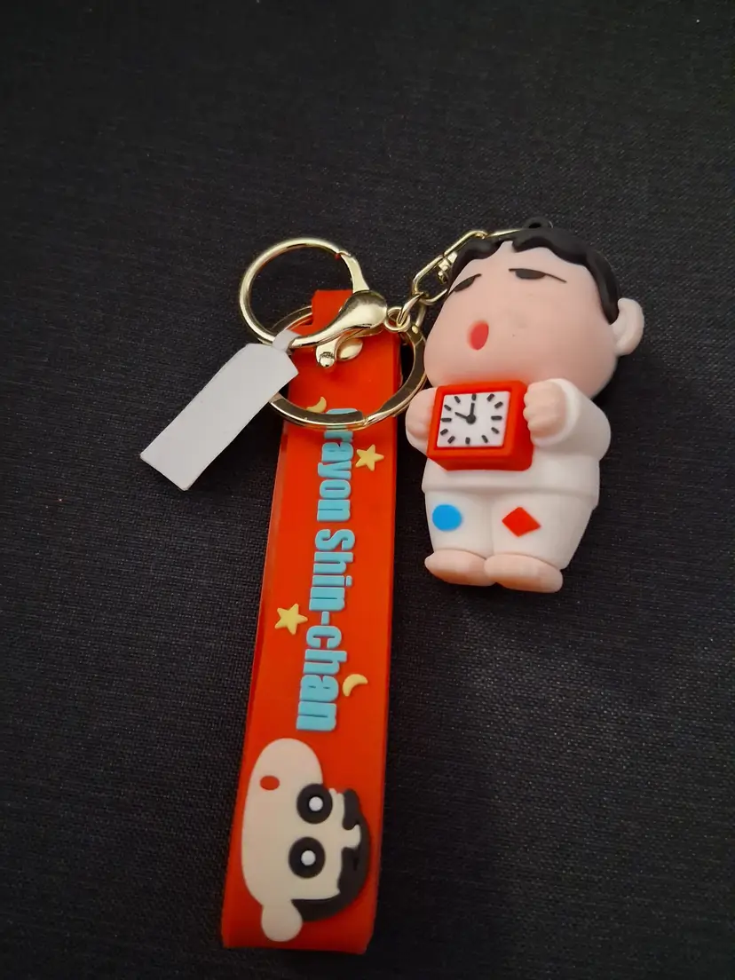 Cute Shin-chan Keychain with Red Strap-FREE SHIP