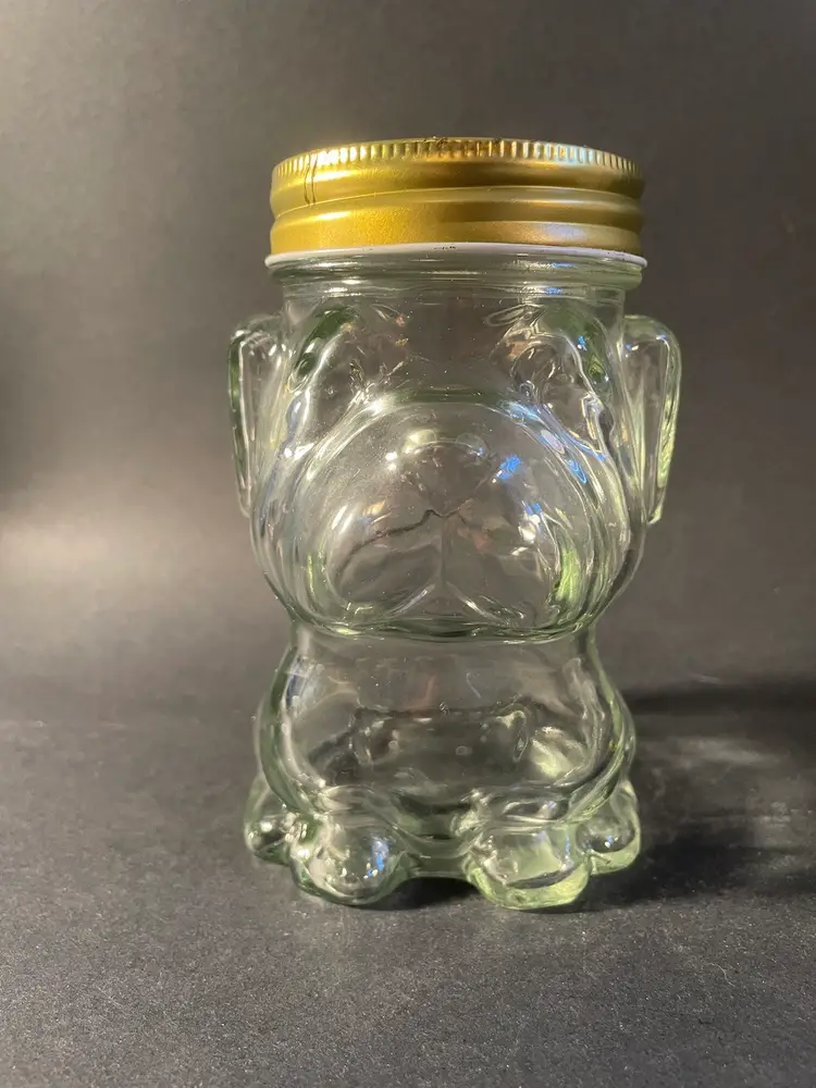 Bulldog Bully Dog Travel Drinking Mug Glass Sippy Cup Jar