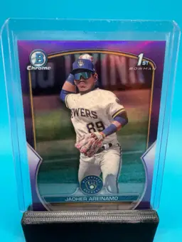 Jadher Areinamo 1st Bowman Chrome Purple Refractor /250 Tampa Bay Rays