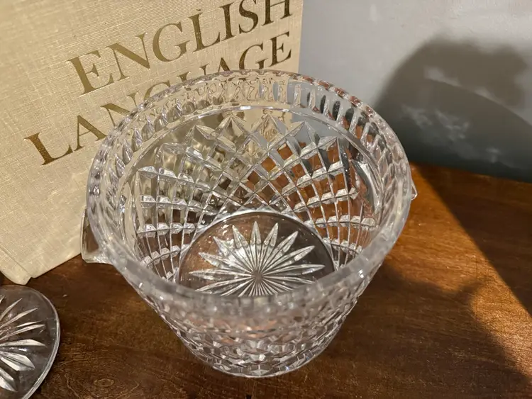 Bohemia Czech Republic 24% Lead Crystal Diamond Cut Ice Bucket