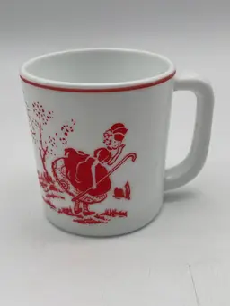 Vintage Vitrock Little Bo Peep Milk Glass Mug
