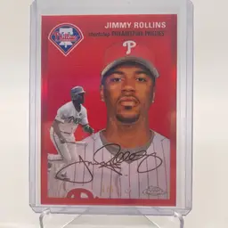 Jimmy Rollins 2023 Topps Chrome Platinum Anniversary Red /5