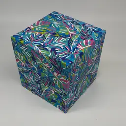 Box - Decorative Multicolor Storage w Lid 8”x8”x8”