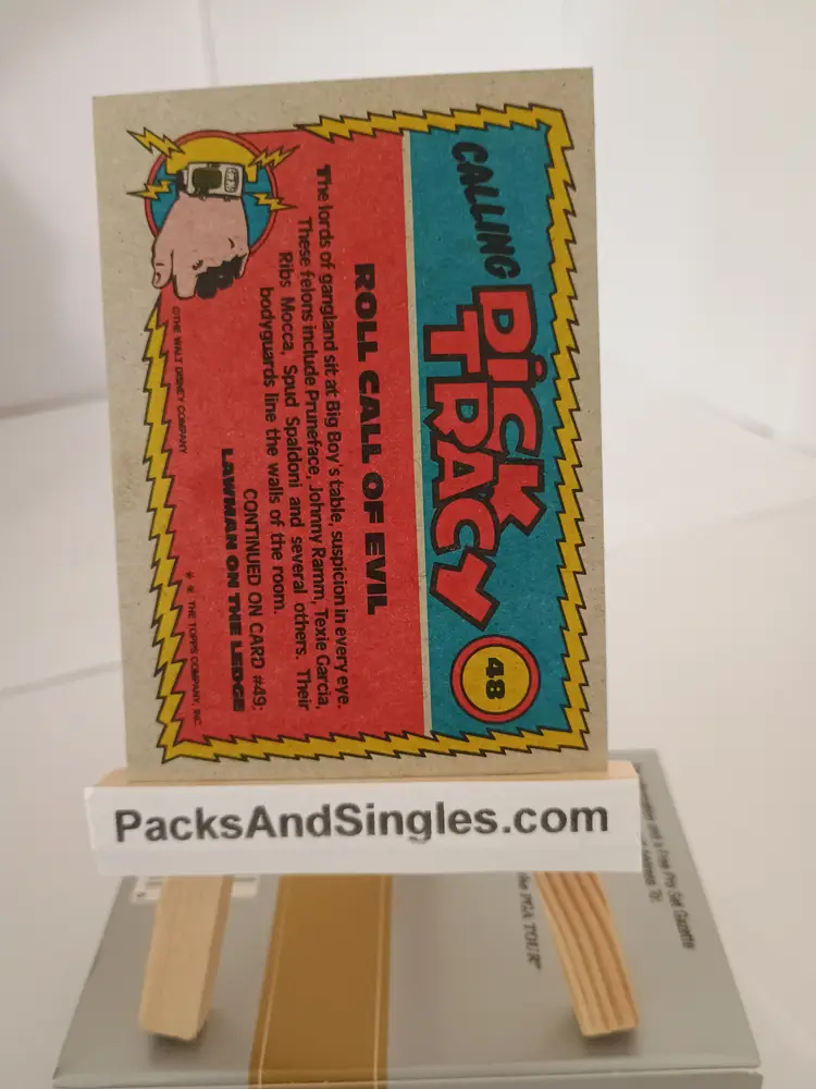 Roll Call of Evil 1990 Topps Walt Disney Dick Tracy Trading Card