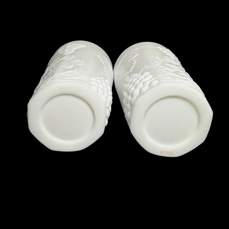 Milk Glass: Harvest Grape Goblets x2 by Indiana Glass