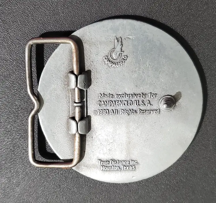 Campagnolo Belt Buckle: 1980 with Wing Logo ~ Pewter