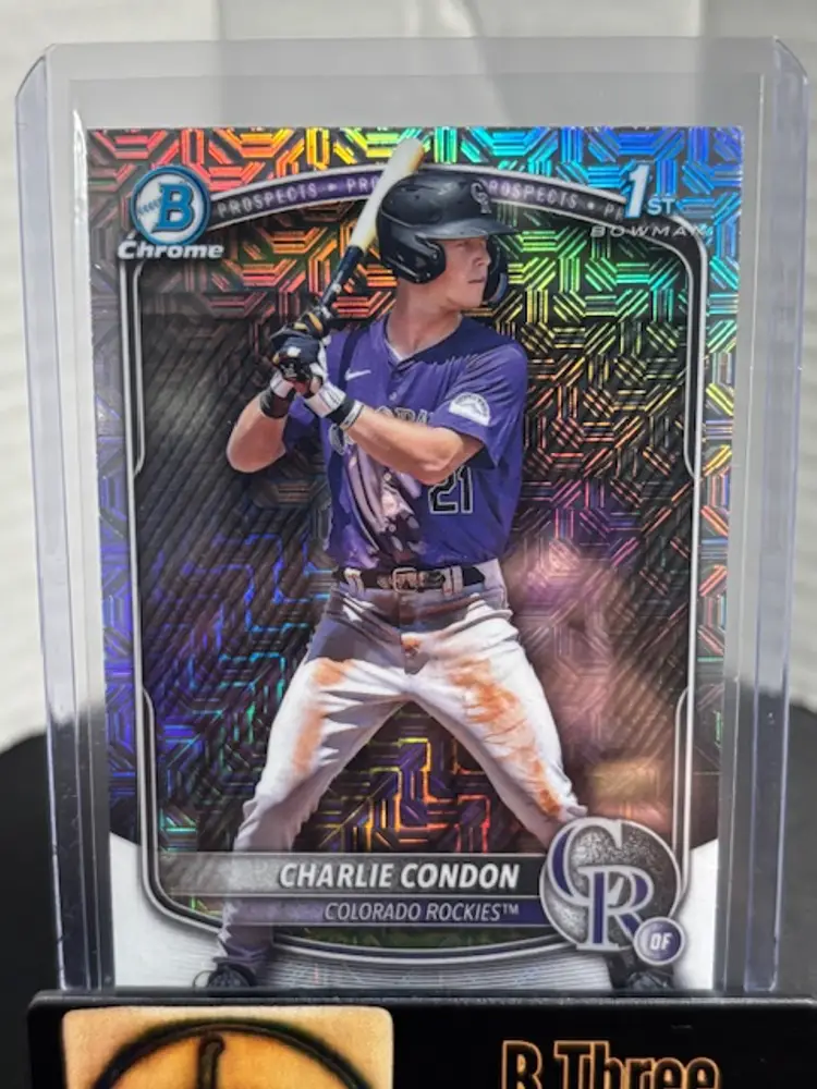 CHARLIE CONDON 2025 Bowman Chrome Mega Mojo Refr 1st Bowman #BCP75 Rockies A1242