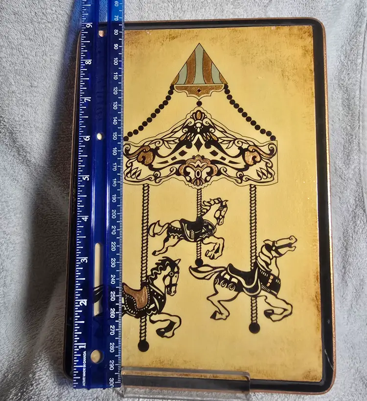 Vintage Carousel Horse Wall Plaque Decoupage Wood ChocoTaque Made in USA