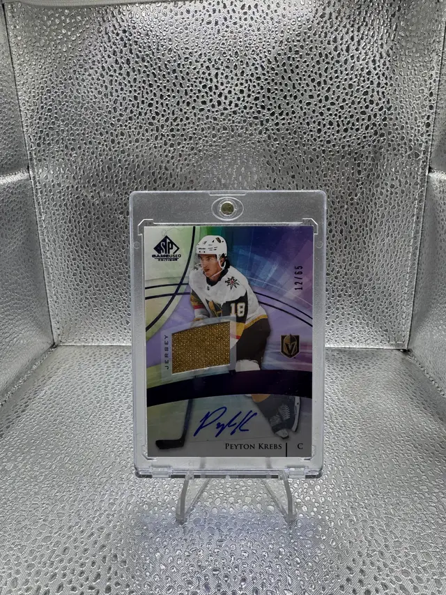 2020-21 SP Game Used Purple #190 Peyton Krebs JSY AU/65