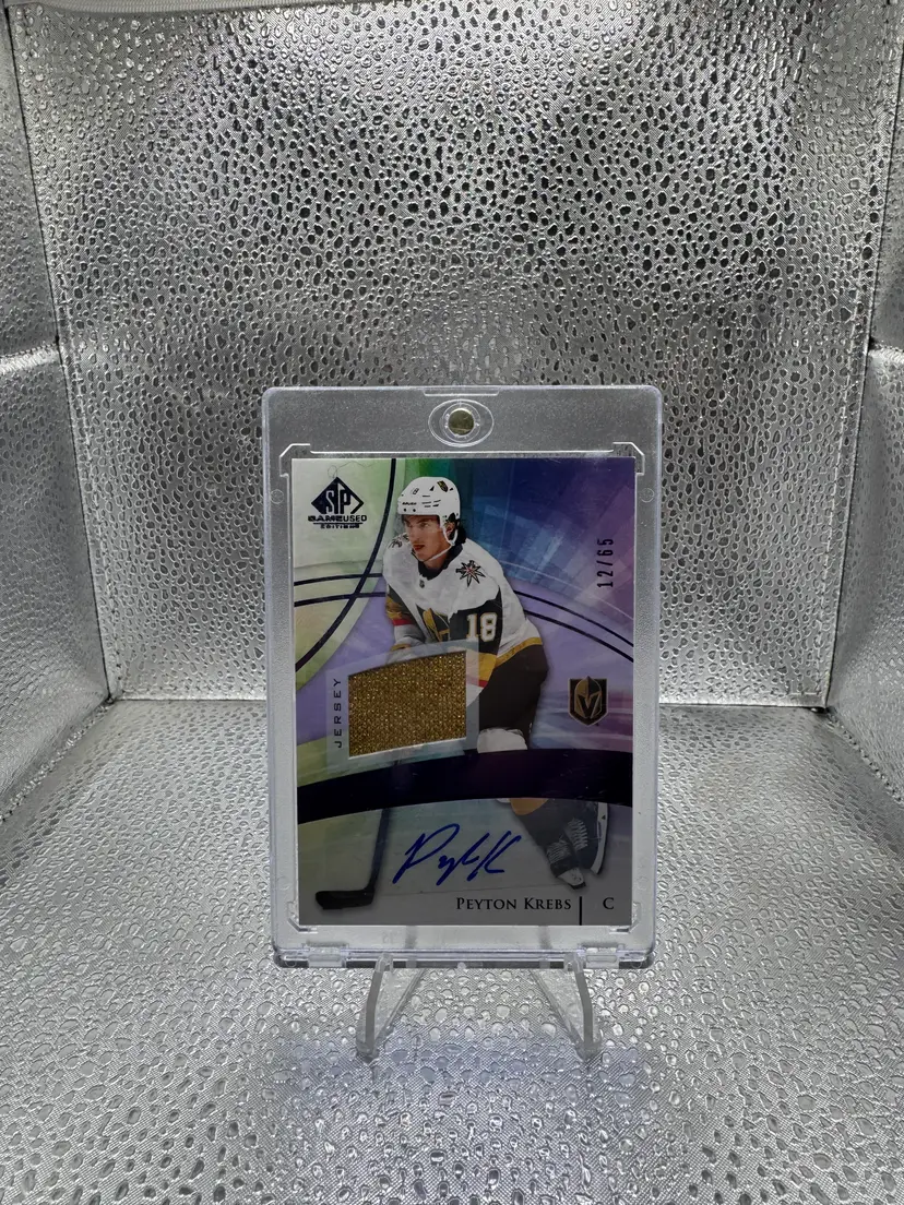 2020-21 SP Game Used Purple #190 Peyton Krebs JSY AU/65