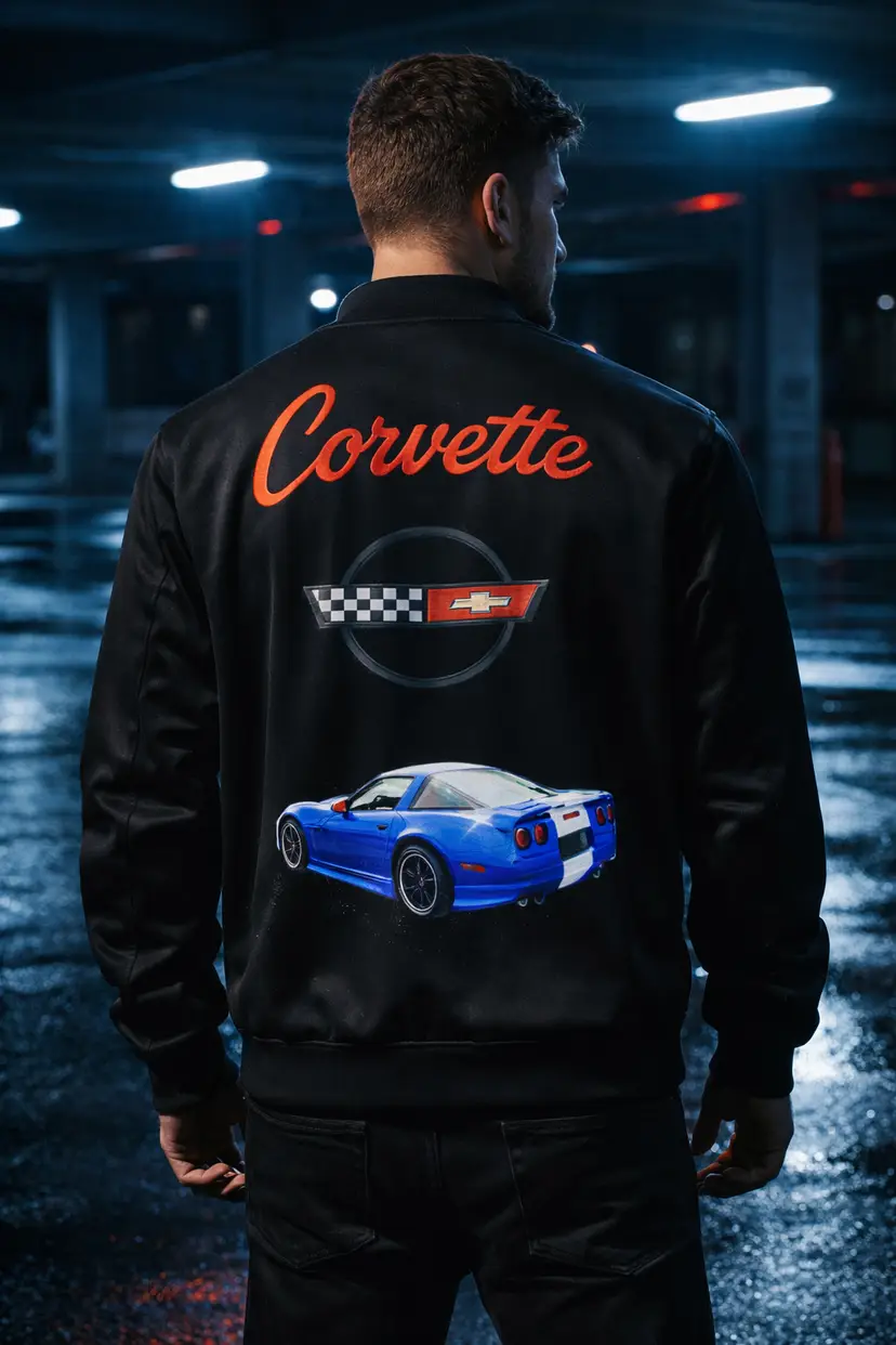 unisex Corvette Grand Sport Bomber Jacket