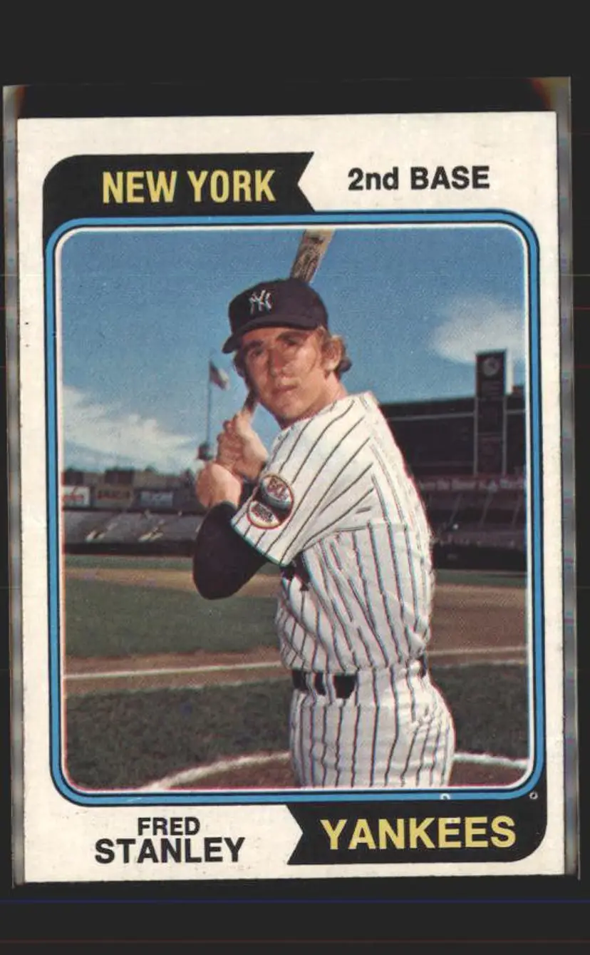 1974 Topps #423 Fred Stanley - (pk5) - New York Yankees