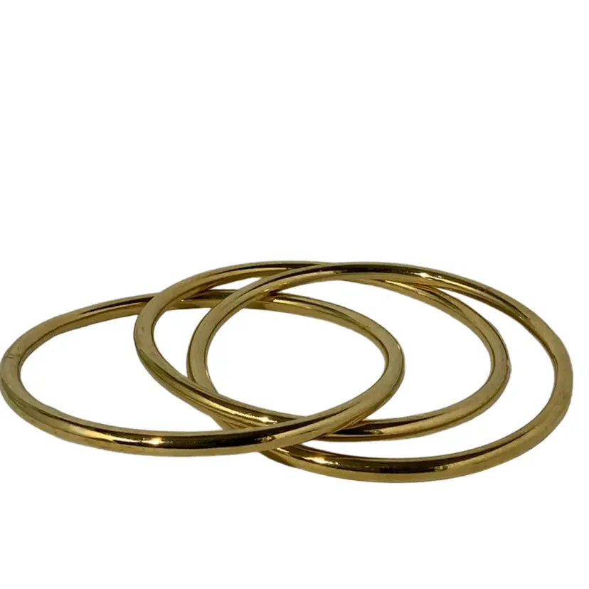 Sparkly Shinny  Vintage Interlinked Gold Tone Bangles Or Bracelets