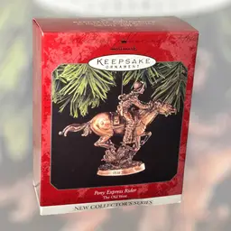 Hallmark Keepsake Christmas Ornament Old West Pony Express Rider NIB 1998