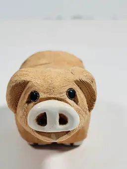 Vintage Artesania Rinconada Uruguay Clay Pottery Pig