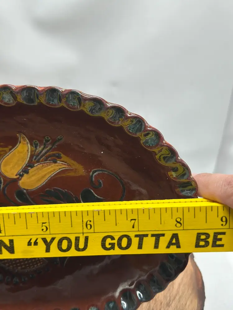 Vintage 1995 Eldreth Pottery Redware PA Tray Dish “Niknax” Catch-All RARE