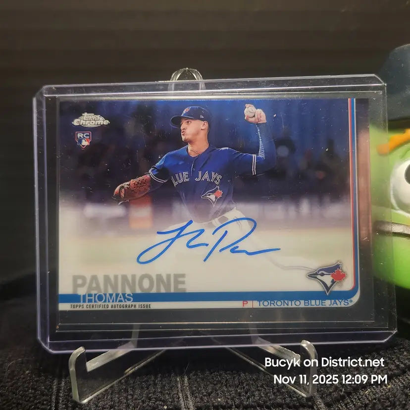 2019 Topps Chrome Auto - Thomas Pannone Toronto Blue Jays