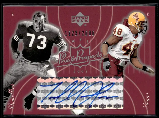 2003 Upper Deck Pros & Prospects TERRELL SUGGS RC Rookie Auto Leo Nomellini /2000 #137