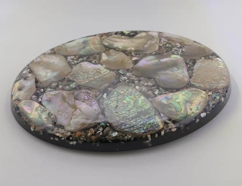 Vintage Resin Trivet - Black Base