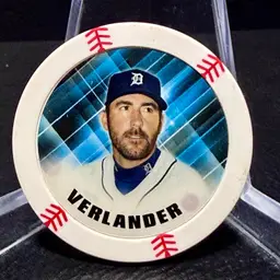 Justin Verlander 2015 Topps Chipz Poker Chip Detroit Detroit Tigers