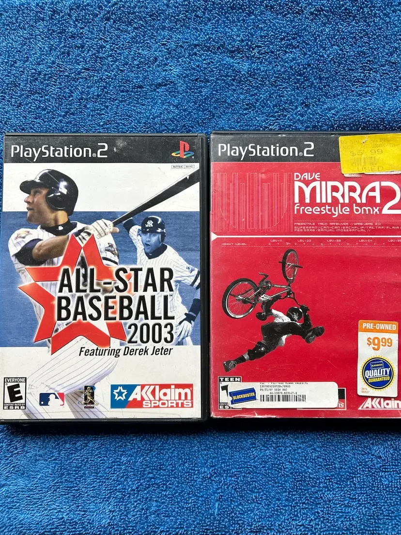 Playstation 2 Games - All-Star Baseball 2003 & Dave Mirra Freestyle bmx 2