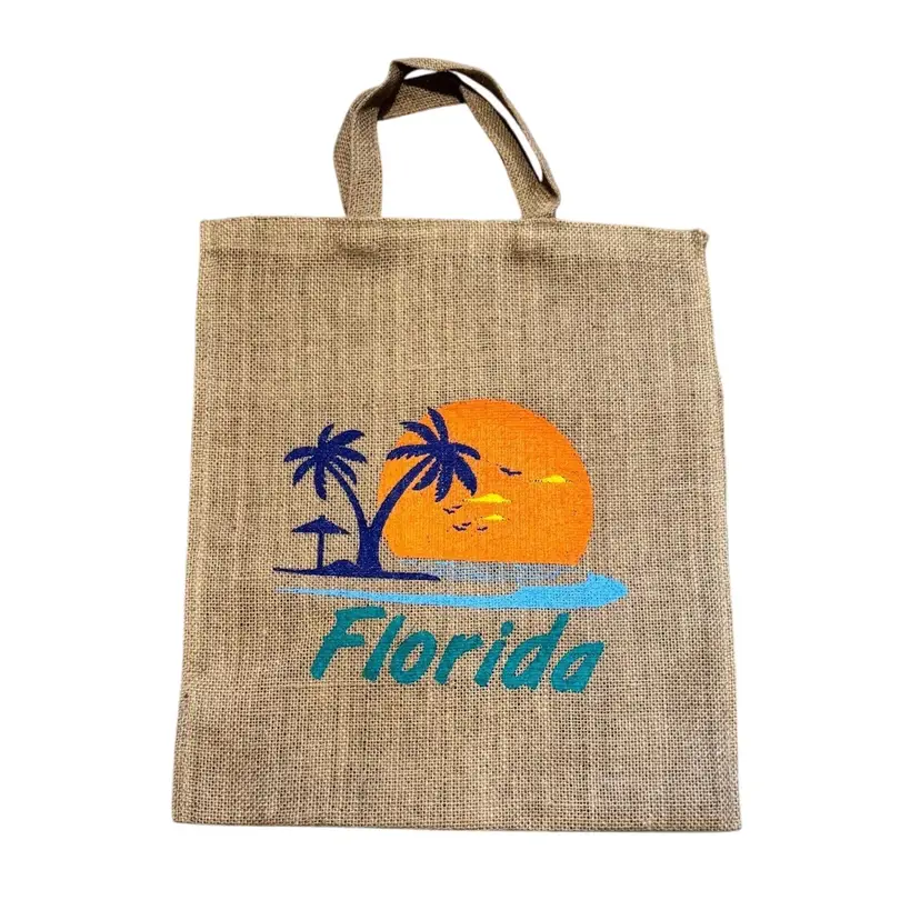 Florida Natural Jute Long Bag New