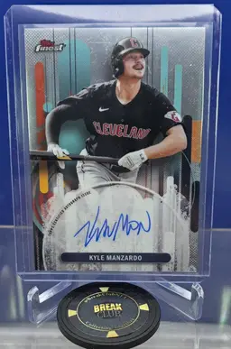 Kyle Manzardo 2025 Topps Finest Auto #FA-KM Cleveland Guardians