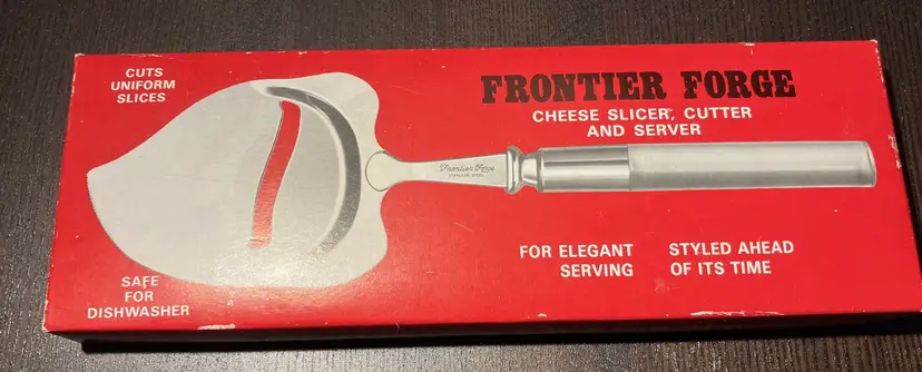 VTG Frontier Forge Cheese Slicer, Cutter and Server, Lucite Handle in Original Box