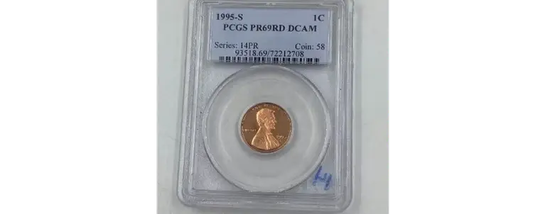1995-S 1C Lincoln cent PCGS PR69RD DCAM