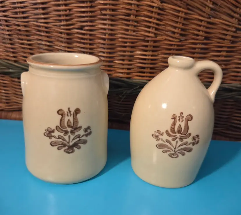 Pfaltzgraff "Village" Mini Crock & Jug, Set of 2