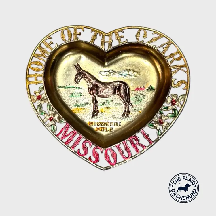 Vintage Missouri Heart Trinket Dish