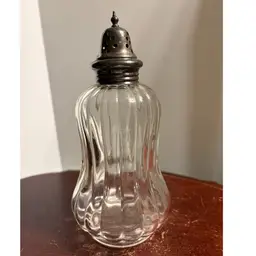 6” Glass And Silver-plate Sugar Shaker Muffineer