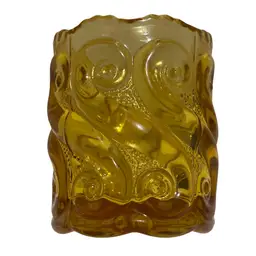 Vintage Amber Repeat S Toothpick Holder
