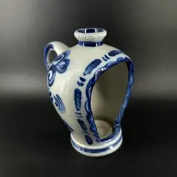 Salt Glaze Folk Art Candle Holder